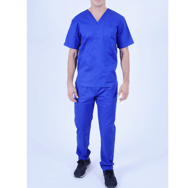 Scrub, Surgical, Medical Uniform for Men Bright Blue